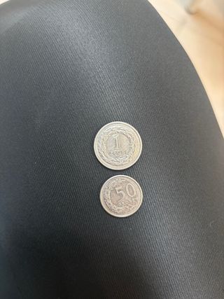Monedas Polacas 1 Zloty y 50 Groszy