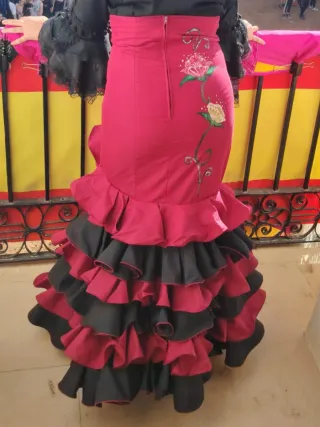 Falda Sevillana Volantes Pintada a Mano
