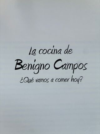 La cocina de Benigno Campos