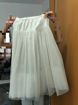 Vestido de Comunión Niña Blanco y Rosa