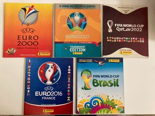 Lote Álbumes Panini 2000, 2016, 2020 , 2014 y 2022