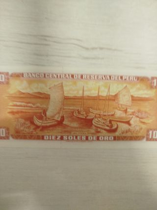 Billete 10 Soles de Oro Perú
