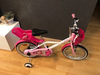 Bicicleta 16” BTWIN niña cesto y silla