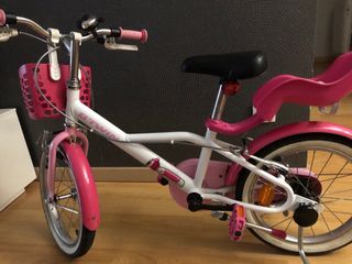 Bicicleta 16” BTWIN niña cesto y silla