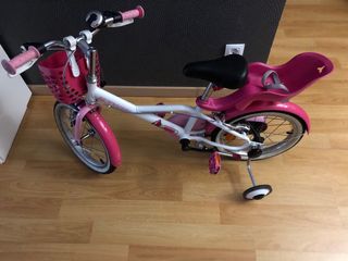 Bicicleta 16” BTWIN niña cesto y silla