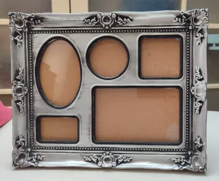 Marco de fotos múltiple plateado