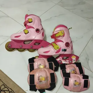 Patines Oxelo Rosas Talla 28-30 + Protecciones