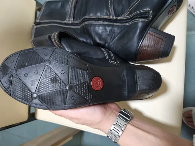 Botas de piel negras talla 39