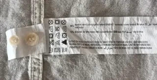 Camicia lino e cotone beige chiaro taglia L