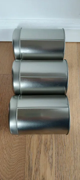 3 Barattoli Acciaio Satinato