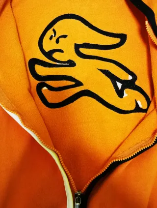 Sudadera El Niño Naranja Cremallera y Capucha