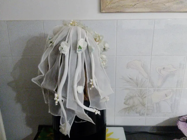 Abito sposa " linea imperiale " pizzo macramè fran