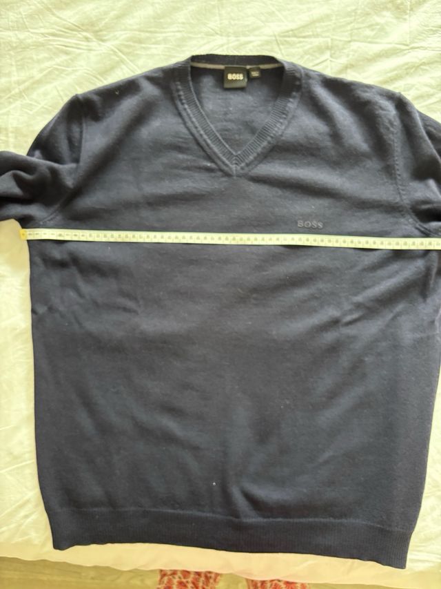 Jersey lana Merino Hugo Boss negro