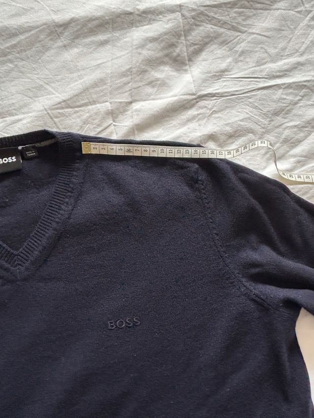 Jersey lana Merino Hugo Boss negro