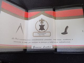 Cartera Billetera Piel Negra y Marrón