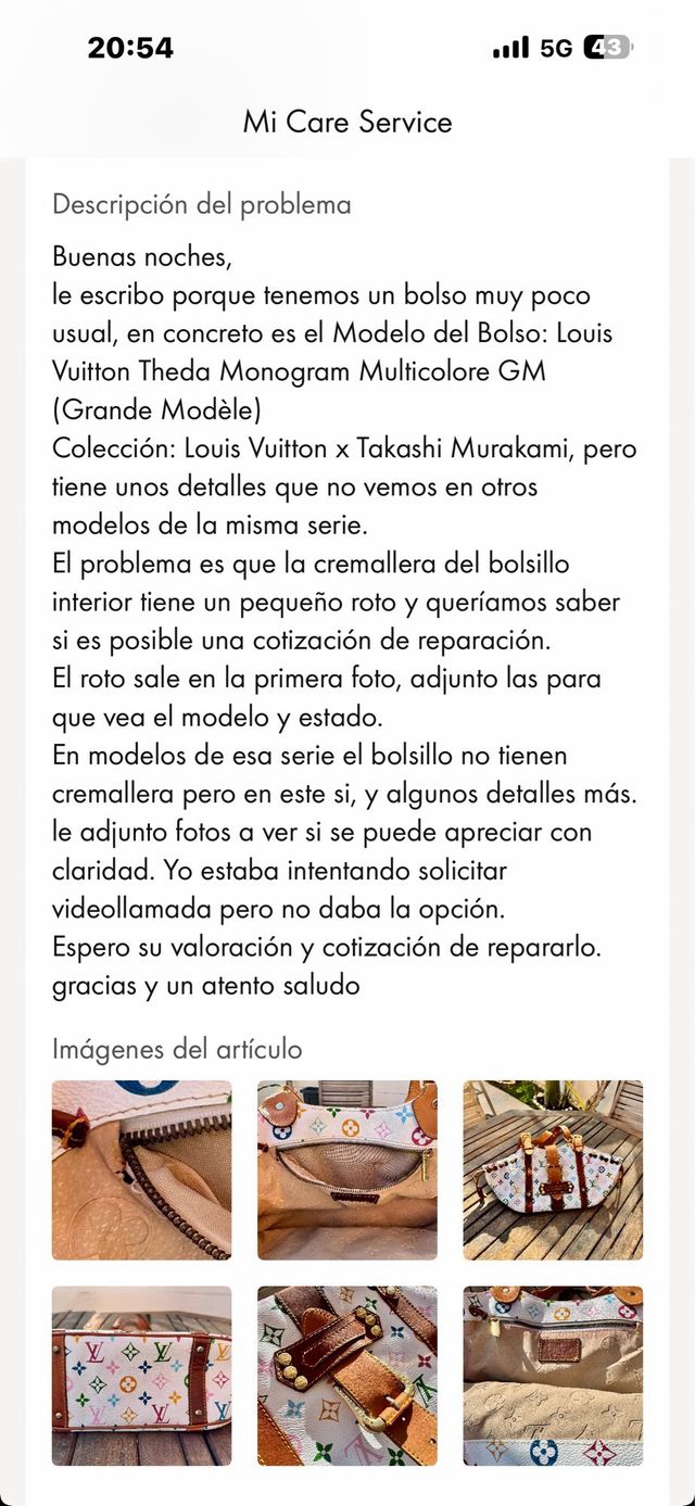 Louis Vuitton Theda GM Monogram Multicolore Blanco