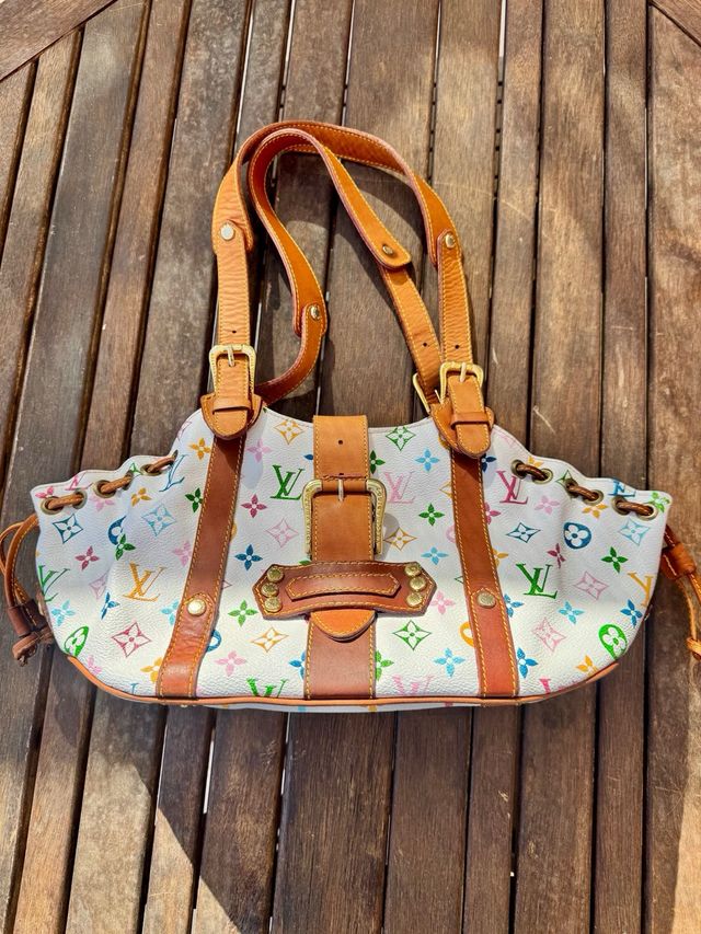 Louis Vuitton Theda GM Monogram Multicolore Blanco