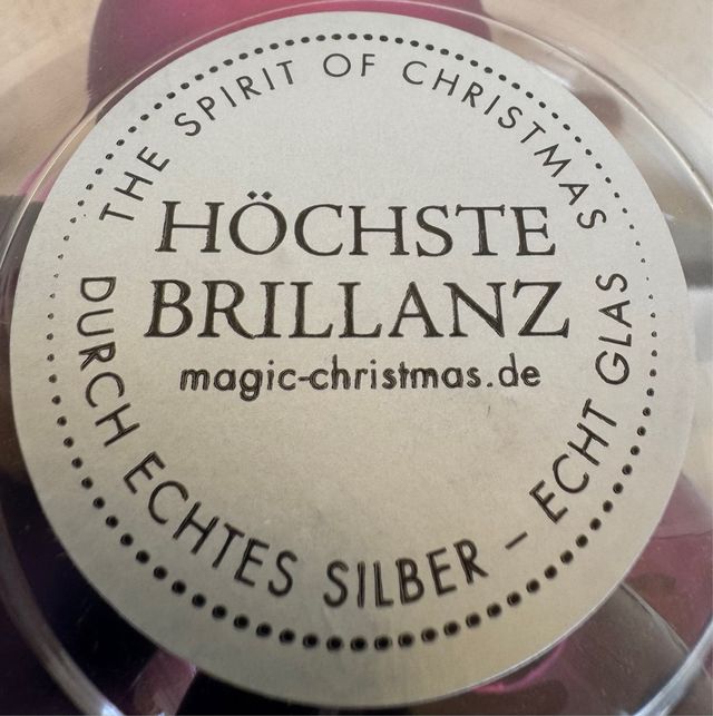 Bolas de Navidad Vidrio Morado y Plateado