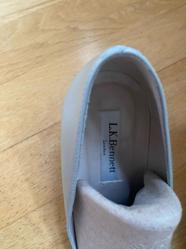 Zapatos de tacón grises piel talla 38.5