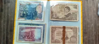 🇪🇸 Álbum con 12 Billetes Antiguos de España
