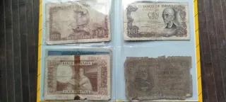 🇪🇸 Álbum con 12 Billetes Antiguos de España