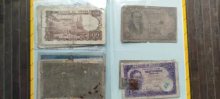 🇪🇸 Álbum con 12 Billetes Antiguos de España