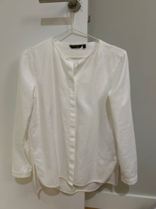 Camisa cuello mao Massimo Dutti blanca