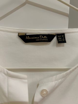 Camisa cuello mao Massimo Dutti blanca