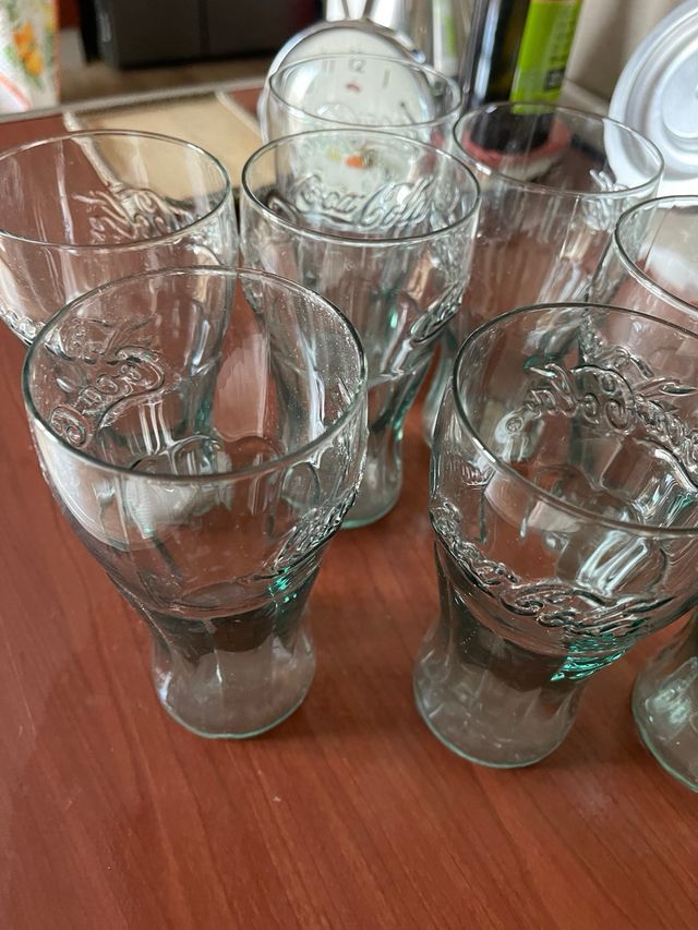 Lotto 8 Bicchieri Coca Cola Vintage