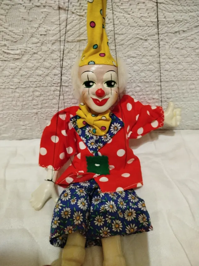 Marioneta payaso de trapo