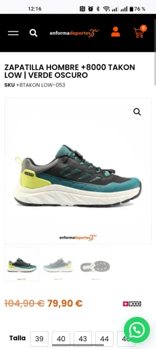 Zapatilla +8000 Takon Low Verde Oscuro