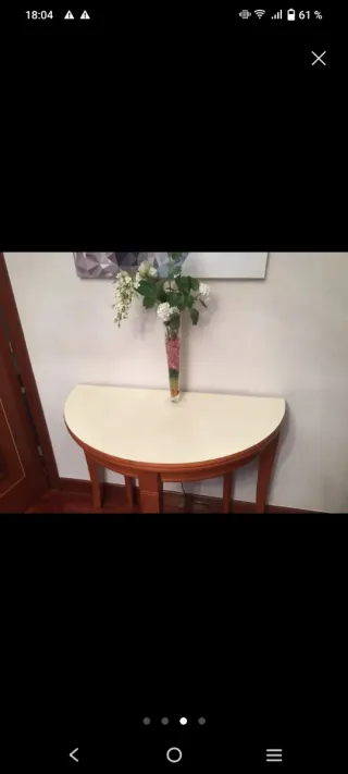 Mesa consola extensible madera 