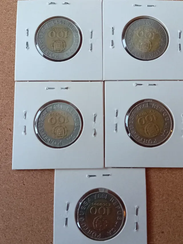 Monedas Portugal Escudos 1989-1990-1991-1992, 1997