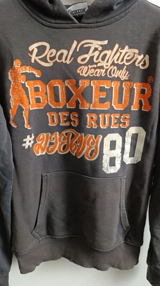 Felpa con cappuccio Boxeur Des Rues grigia