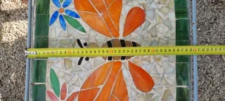 Mesa auxiliar mosaico mariposa