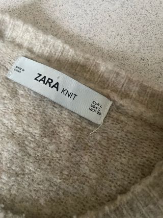 Jersey Zara Beige Mujer