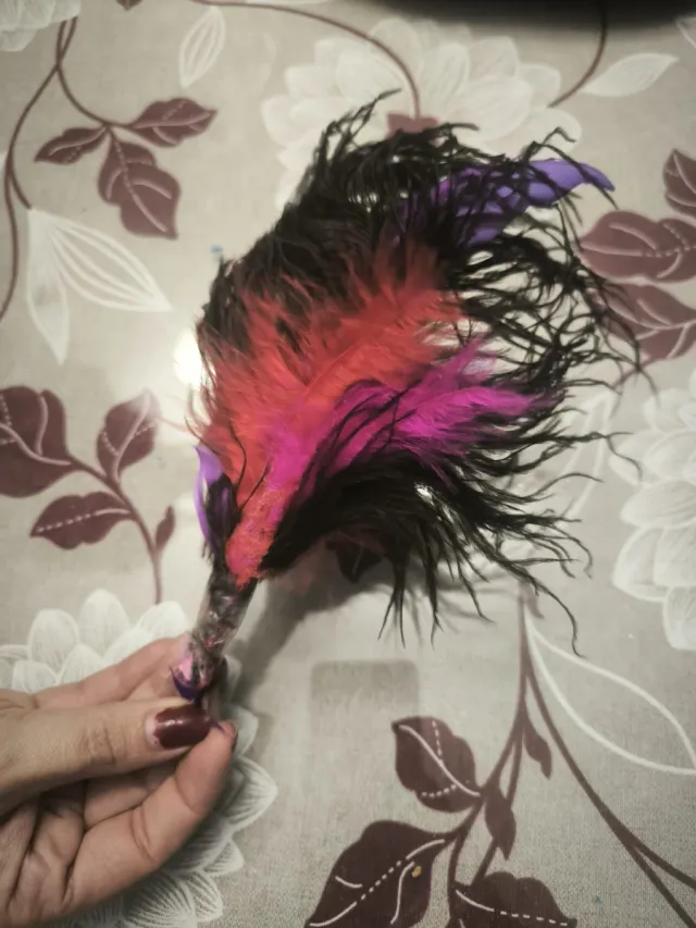 Disfraz Vestido Cabaret Morado y Rojo