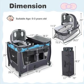 Centro de Juego y Cuidado Baby Joy 5 en 1- corral