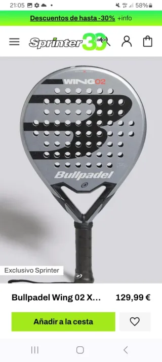 Pala de pádel Bullpadel Wing 02