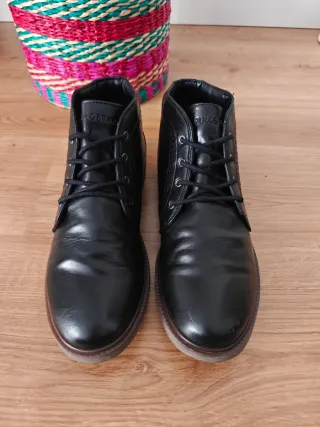 Botas de vestir hombre negras