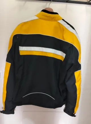 Chaqueta Moto Negra/Amarilla Protecciones