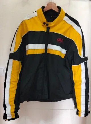 Chaqueta Moto Negra/Amarilla Protecciones
