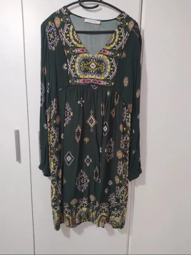 Vestido midi Promod étnico talla 40