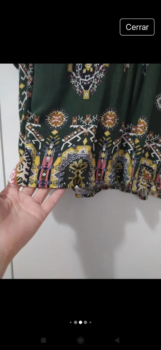 Vestido midi Promod étnico talla 40