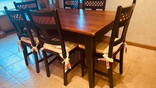 Mesa comedor madera maciza 160x90