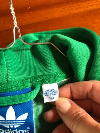 Felpa Adidas verde con cappuccio taglia 50 XL