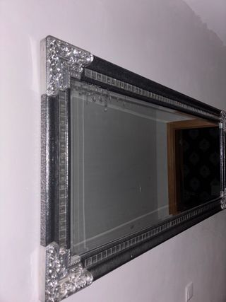 Espejo decorativo marco plateado