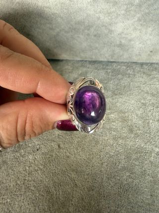 Anillo Plata 925 Amatista