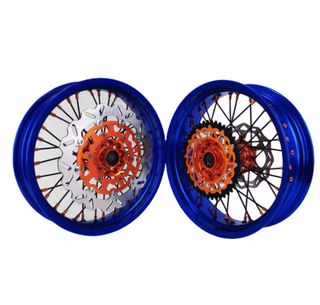 Llantas Supermotard KTM Naranja/Azul