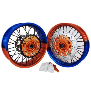 Llantas Supermotard KTM Naranja/Azul